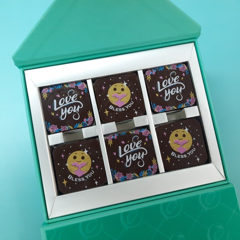 Love You+Bless You_24pcs_blue_square