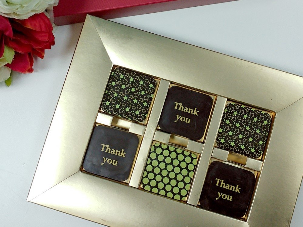Chocolate Tablets 12pcs THANK YOU+SMILEY FACE+STARS