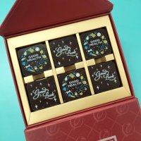Good health+Good luck_24pcs_red_square